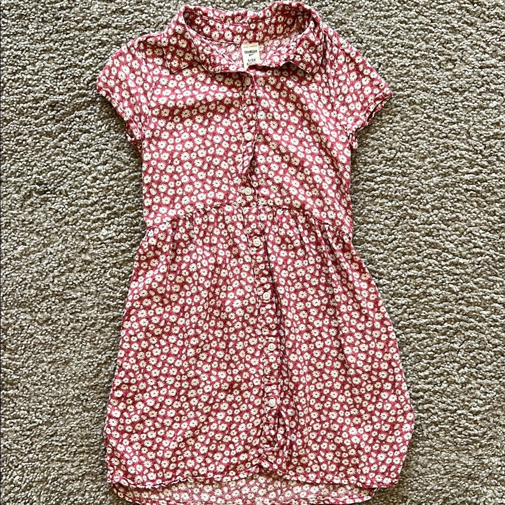 OshKosh B'gosh pink/floral button front dress